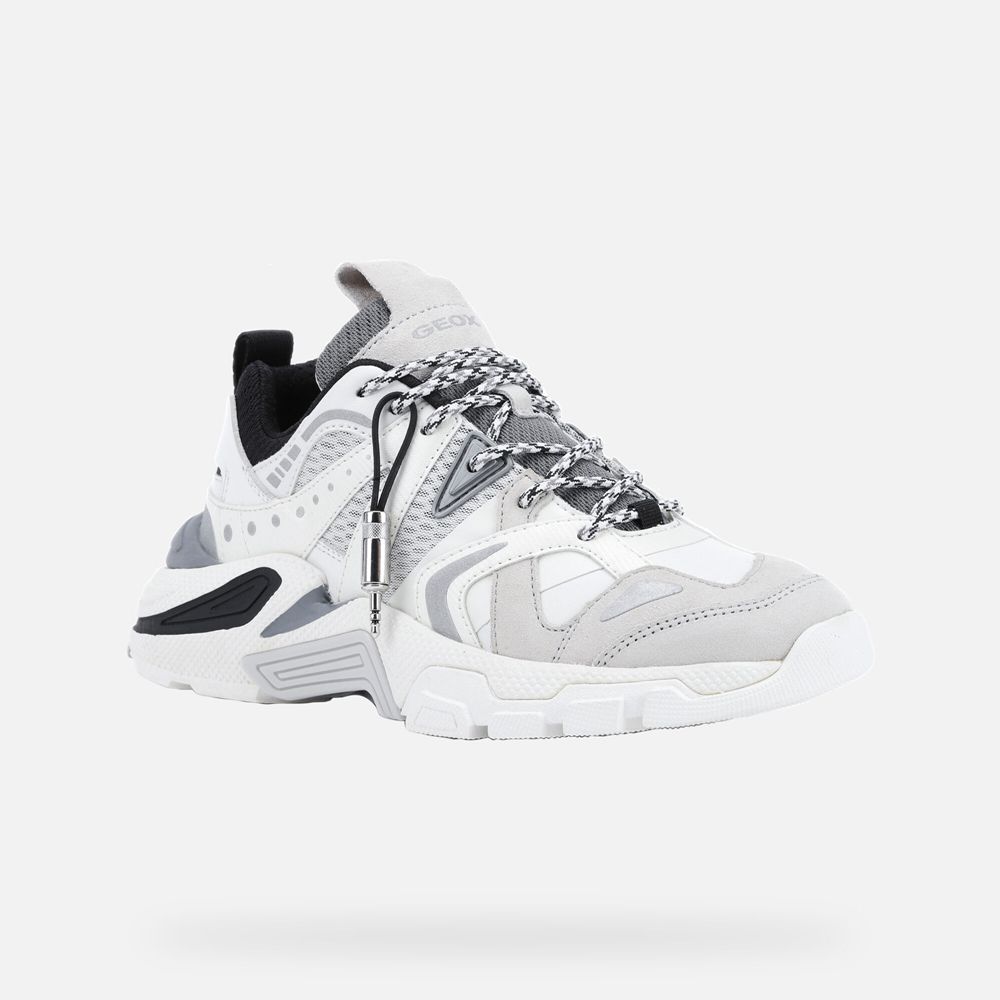 Geox Erkek Spor Ayakkabı Beyaz/Siyah - T01 Phonica - QNL-267430